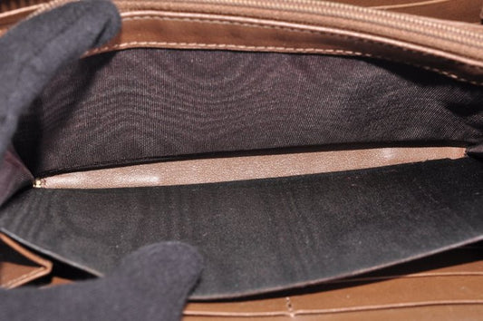 Portefeuille long zippé Gucci en cuir marron