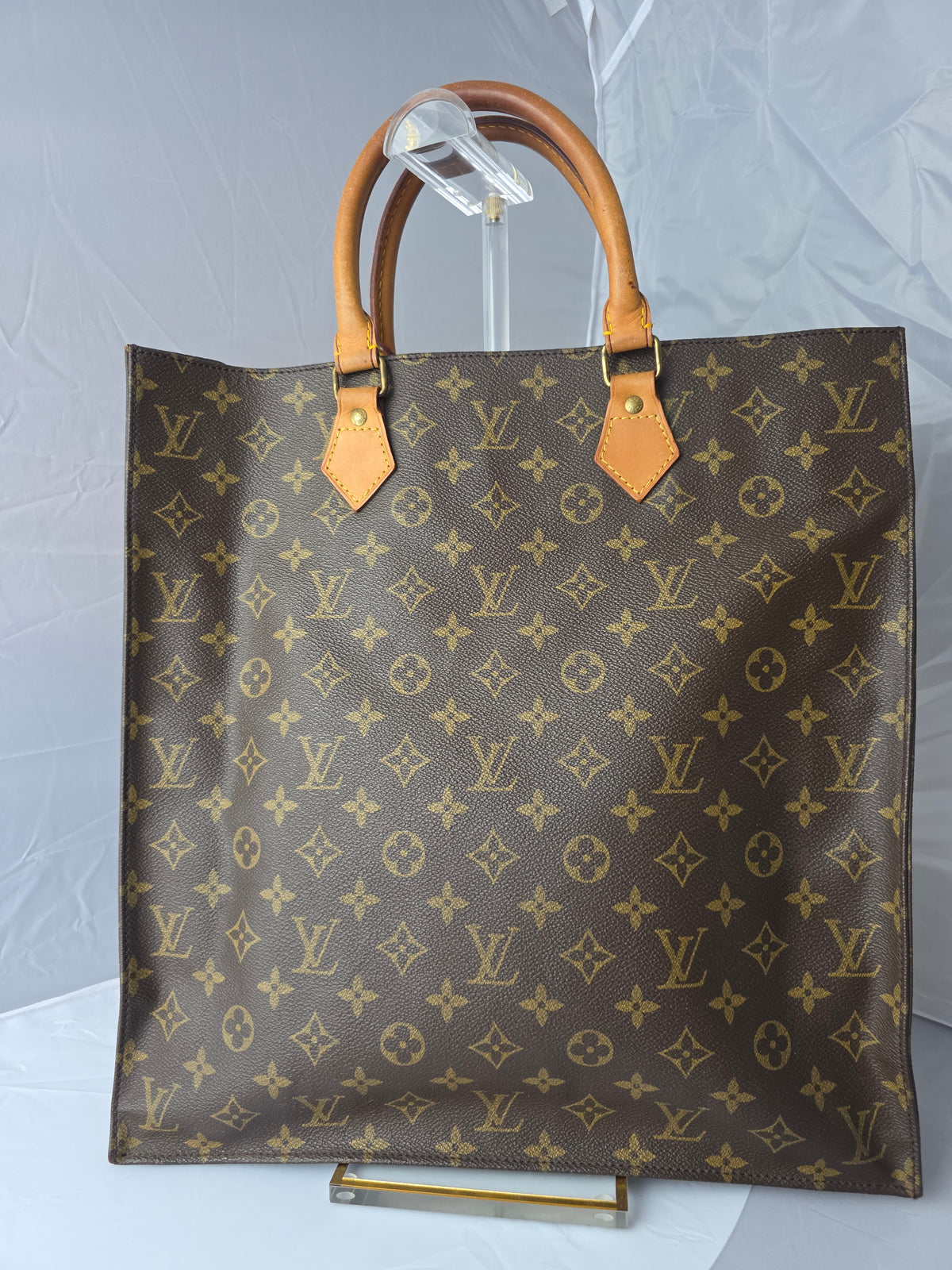 Louis Vuitton Vintage Monogram Sac Plat GM Large Tote Bag