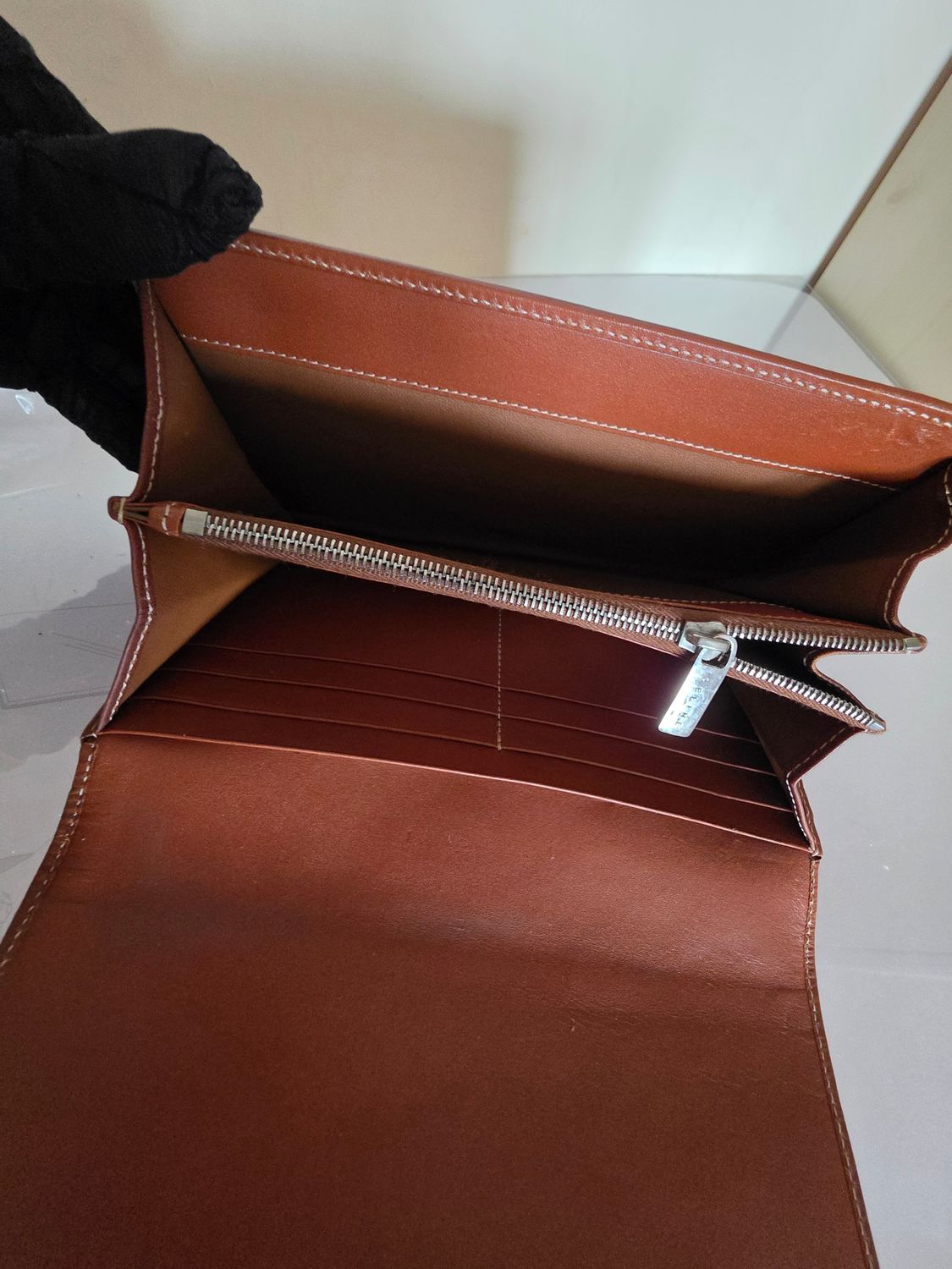Celine Triomphe wallet, overall condition view
