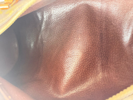LV Papillon 30 vintage, vachetta leather strap detail