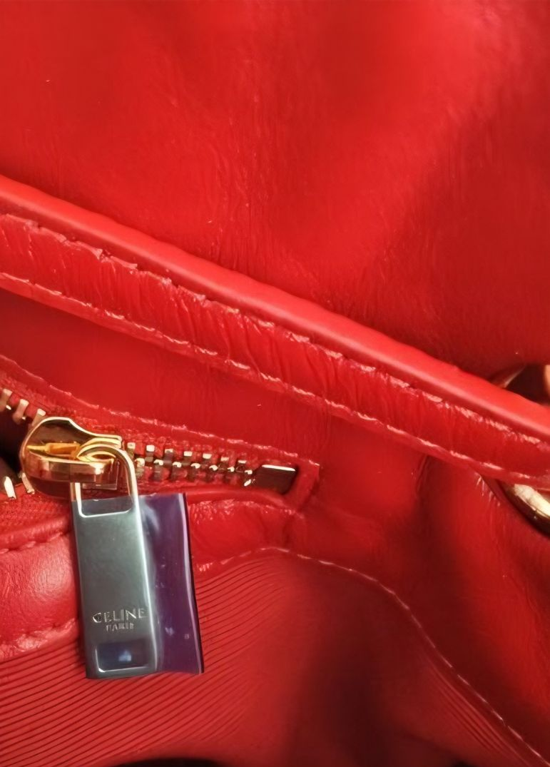 Sac à dos Céline Deep Red à cordon de serrage