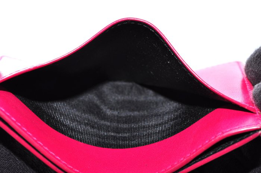 Yves Saint Laurent Pink Smooth Leather Card Holder Luxury Wallet