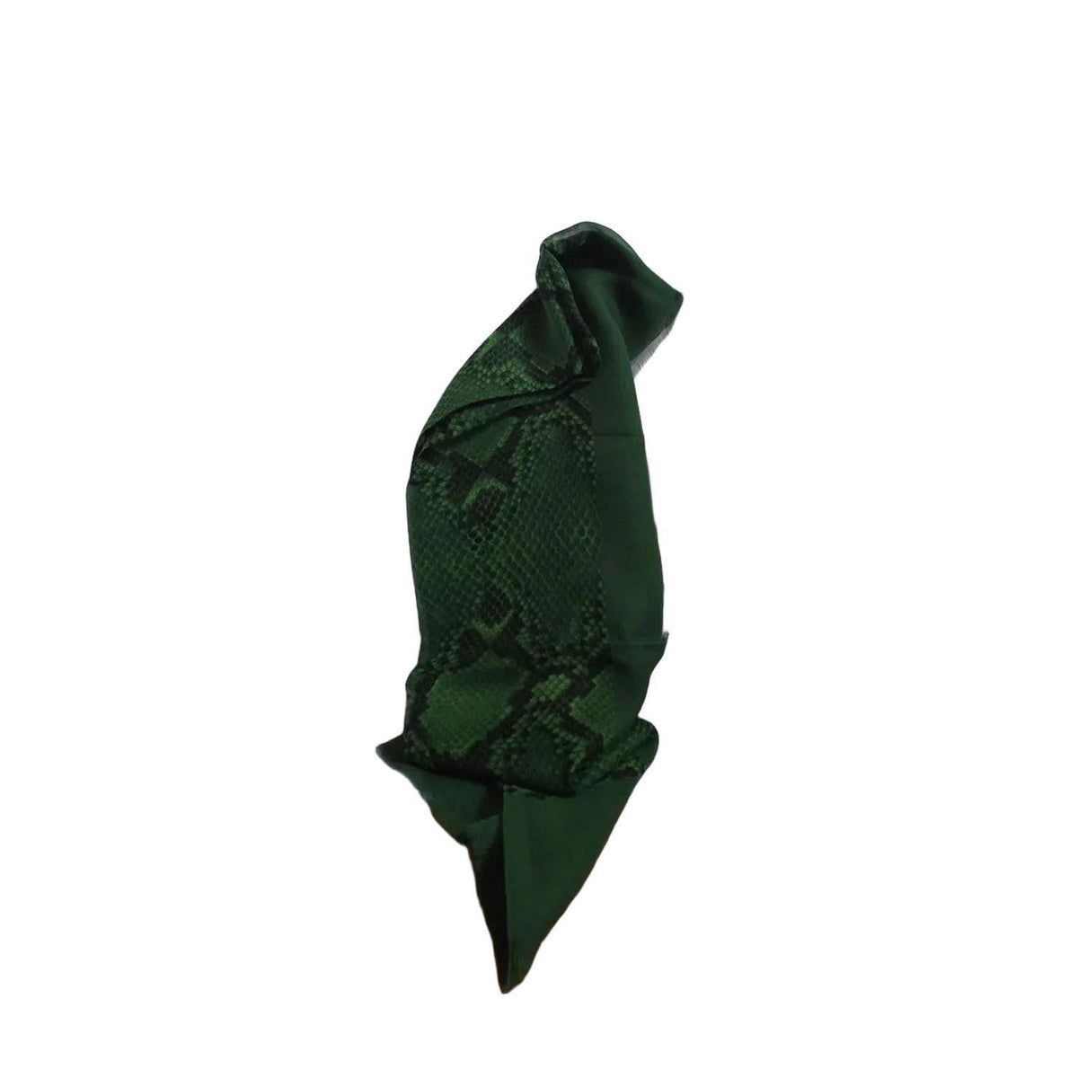 Burberry green silk scarf with delicate fringed edges and vibrant hue.