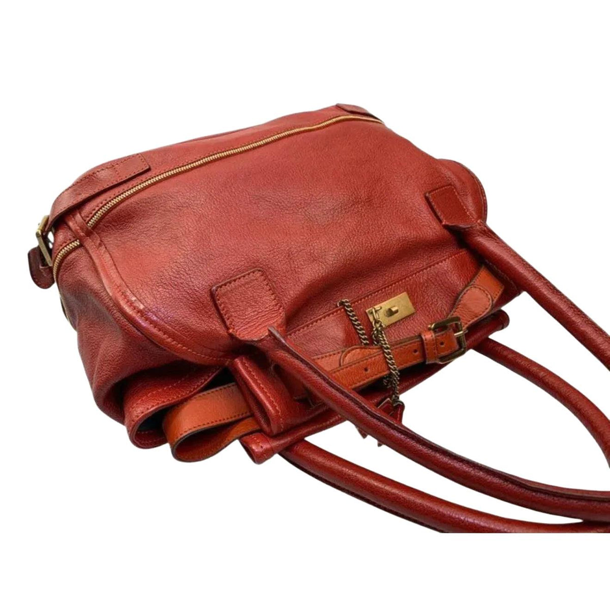 Chloè multi bicolor shopping tote bag with premium leather and sturdy top handles.