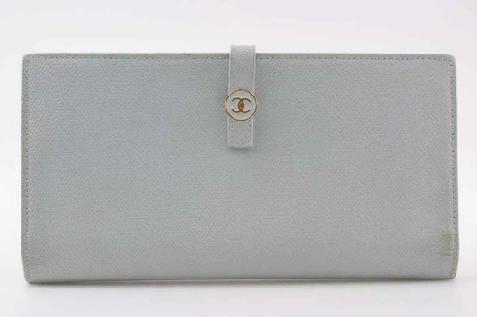 Chanel Azure Blue Leather Wallet