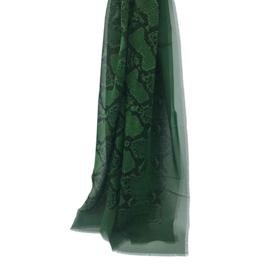 Burberry Green Silk Scarf