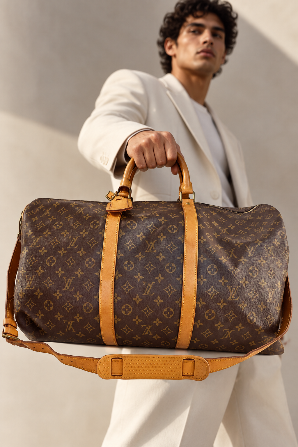 Louis Vuitton Keepall Bandoulière 60 Monogram Travel Bag