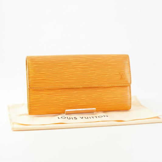 Louis Vuitton Epi Leather Long Wallet Yellow