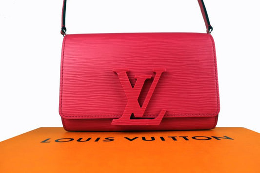 Louis Vuitton Louise Epi Flap Bag Pink Compact Evening bag