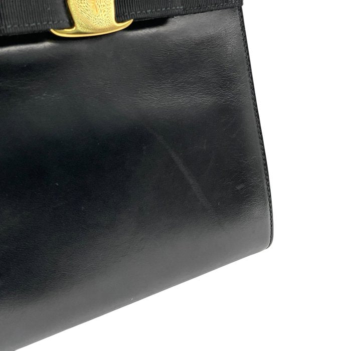Ferragamo Vera Bow Top Handle Evening Bag with Crossbody strap