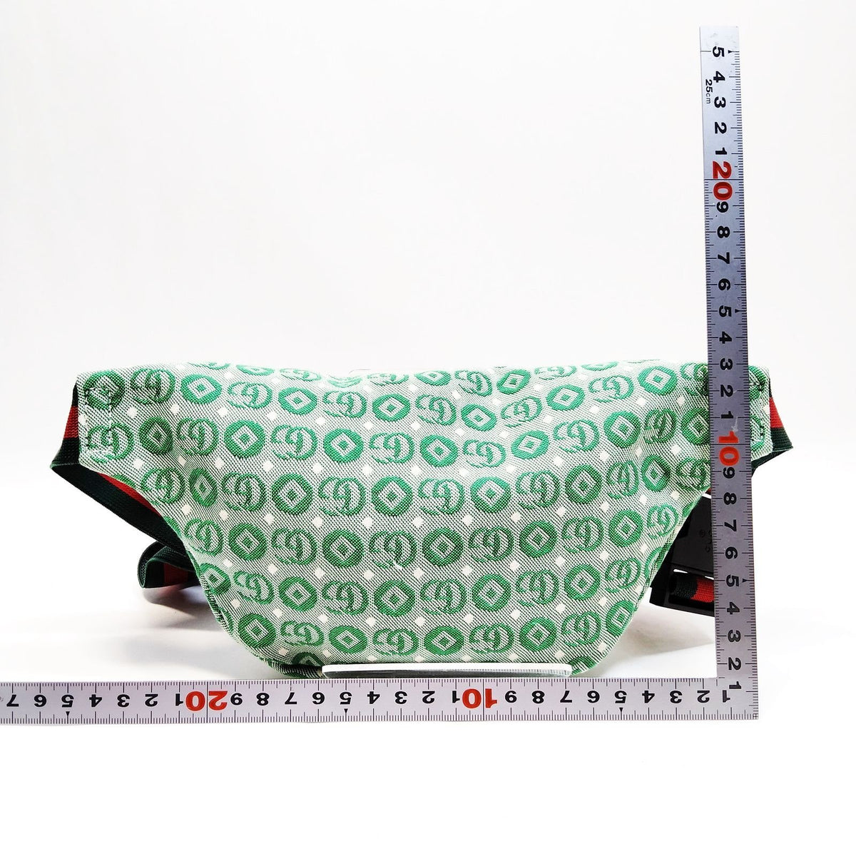Gucci GG Monogram Green Star Web Stripe Belt Bag