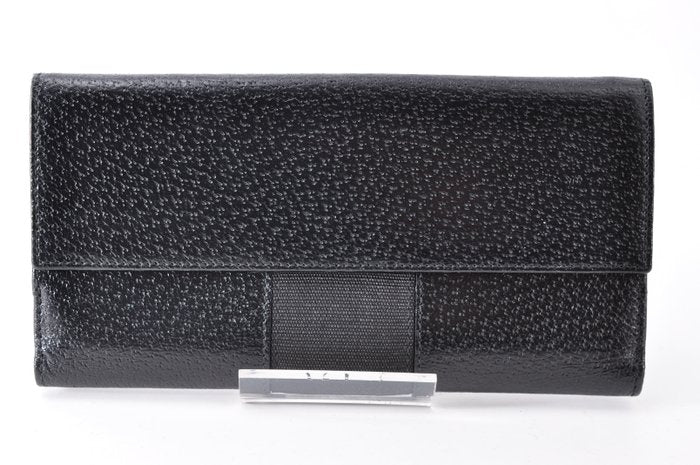 Gucci Black Leather Zip Around Wallet Long Wallet