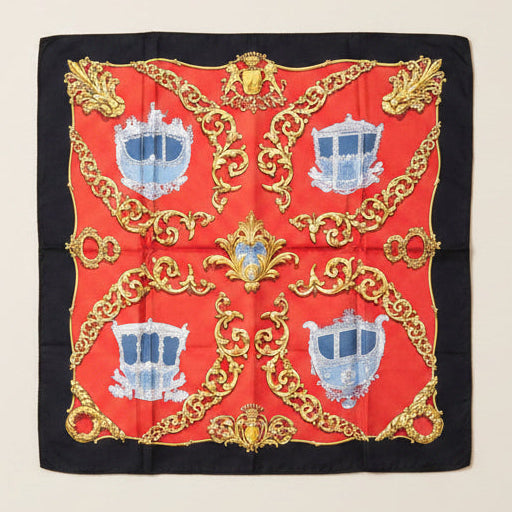 Hermès Carrosses d’Or Carré silk Scarf