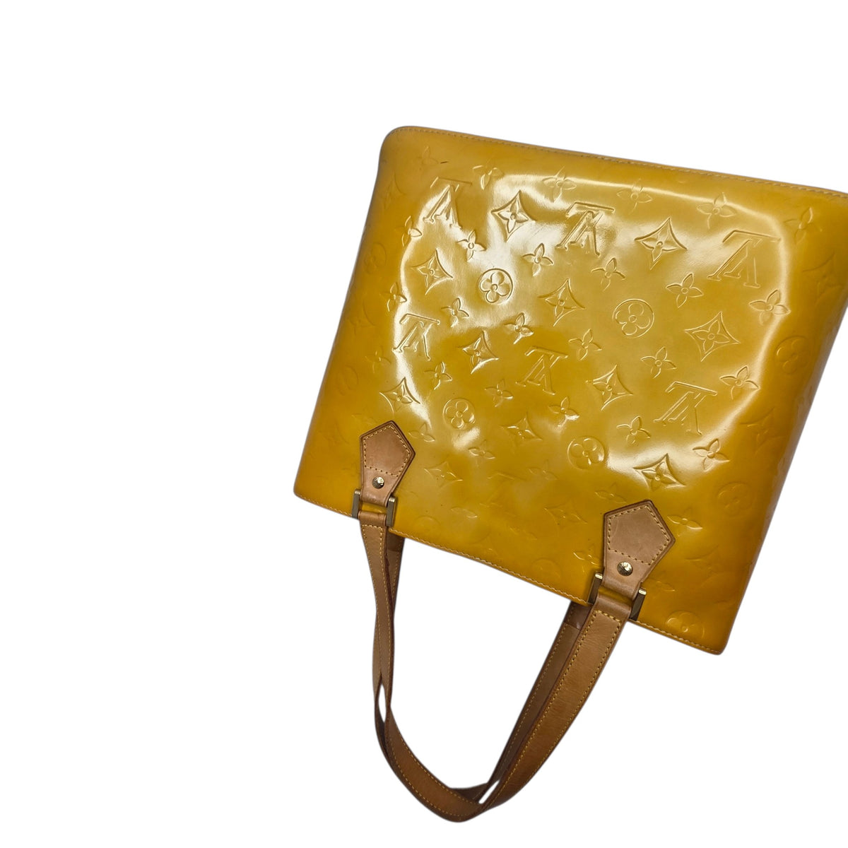 Louis Vuitton Yellow Houston Monogram Vernis Leather Tote Bag