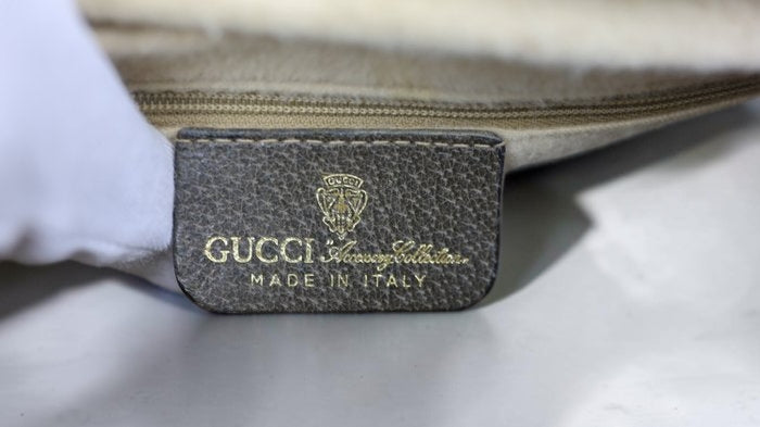 Gucci GG Supreme Sherry Line Boston Bag in Beige and Brown