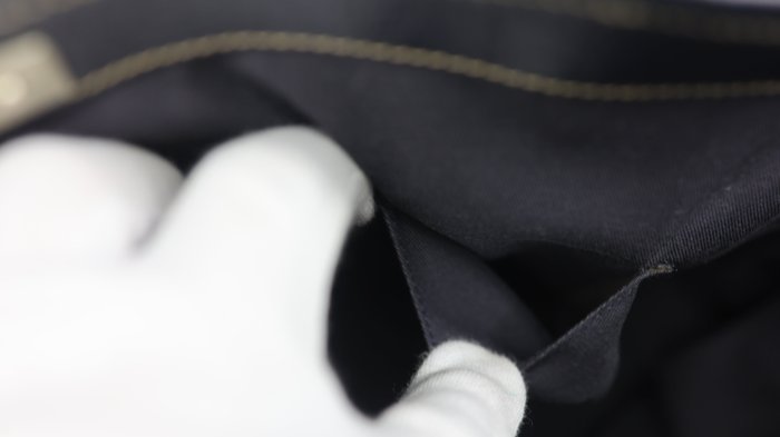 Gucci Vintage GG Plus Monogram Tote Bag – Navy Leather Trim