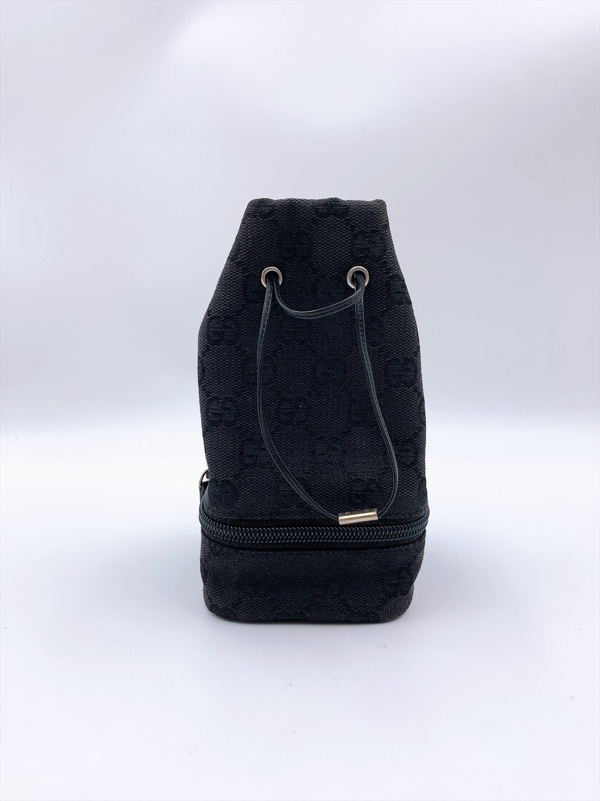 Gucci Monogram Canvas Mini Drawstring pouch – Black