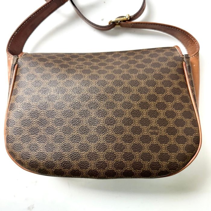 Céline Macadam Triomphe Brown PVC Crossbody Bag