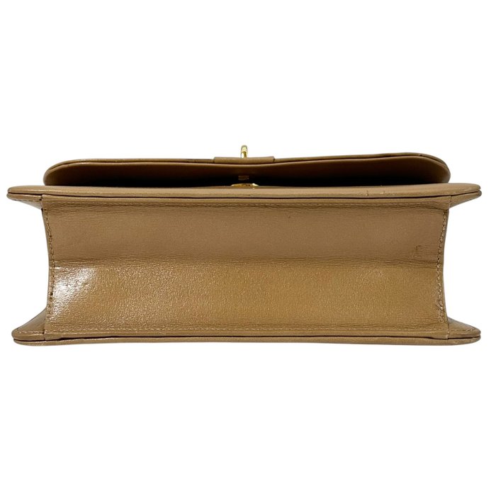 Christian Dior Brown Leather Shoulder Bag – Gold-Tone Hardware