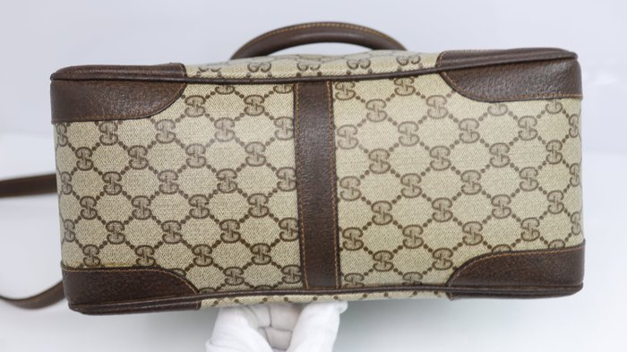Gucci GG Monogram Top-Handle Satchel – Beige an Brown