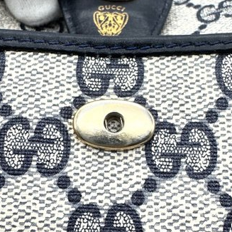 Gucci Vintage GG Supreme Shoulder Bag – Navy and Grey