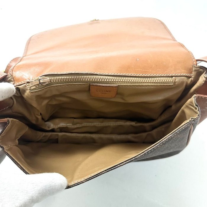 Céline Macadam Triomphe Brown PVC Crossbody Bag