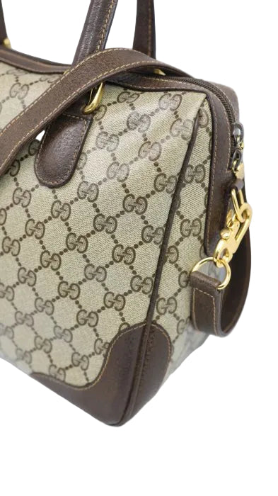Gucci GG Monogram Top-Handle Satchel – Beige an Brown