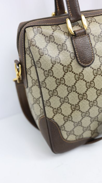 Gucci GG Monogram Top-Handle Satchel – Beige an Brown