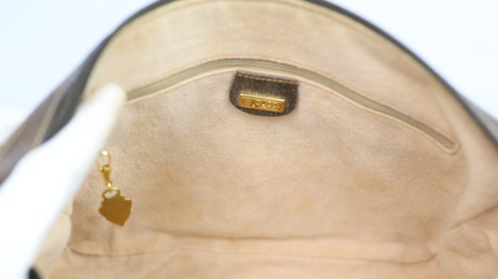 Gucci GG Monogram Top-Handle Satchel – Beige an Brown