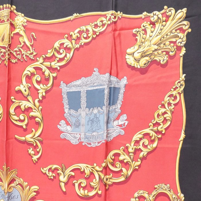 Hermès Carrosses d’Or Silk Carré 90 Scarf