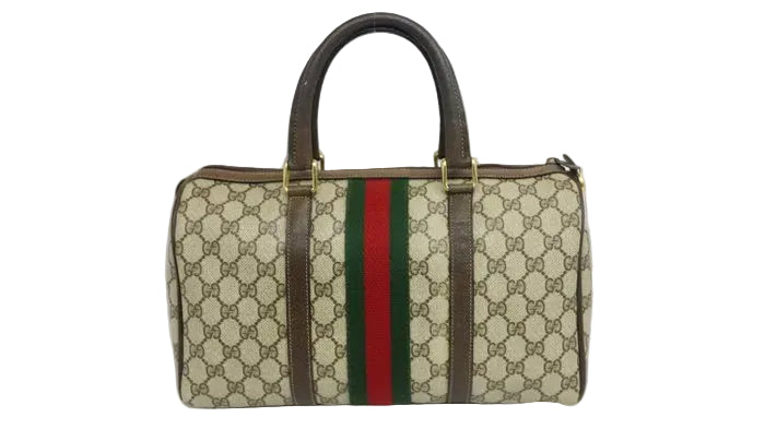 Gucci GG Supreme Sherry Line Vintage Boston Bag