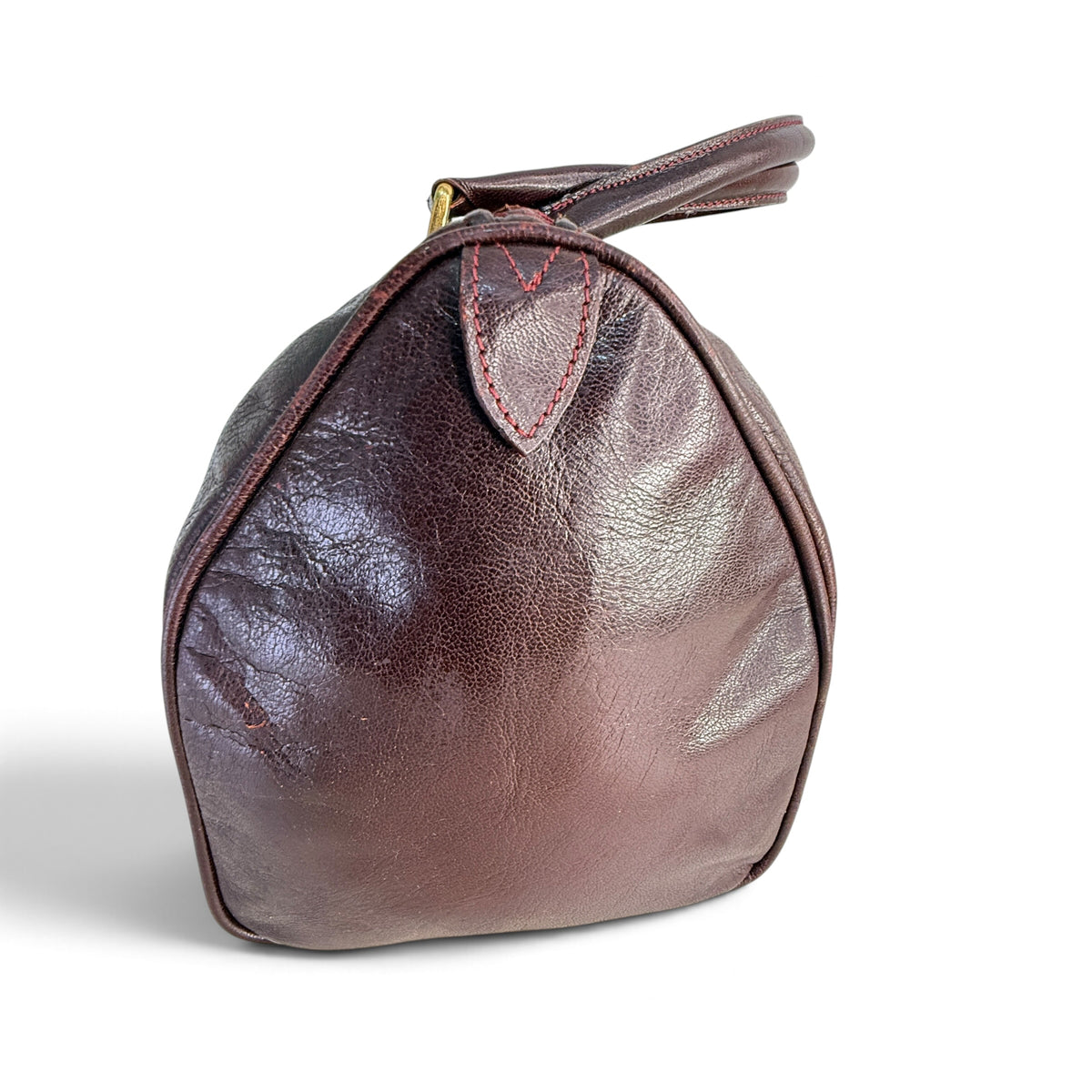 Fendi Boston Hand Bag burgundy
