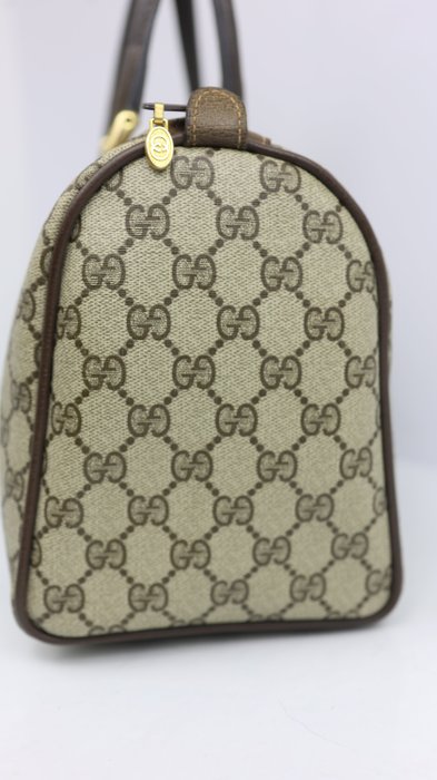 Gucci GG Supreme Sherry Line Vintage Boston Bag