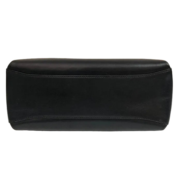 Gucci Vintage Navy Blue Leather Handbag – Gold-Tone Hardware