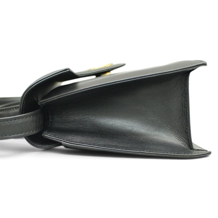 Givenchy Vintage Black Leather Handbag -gold hardware