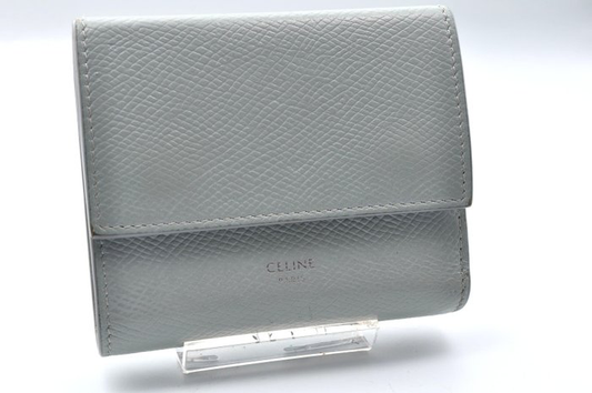 Céline Blue & Grey Leather Bi-Fold Wallet