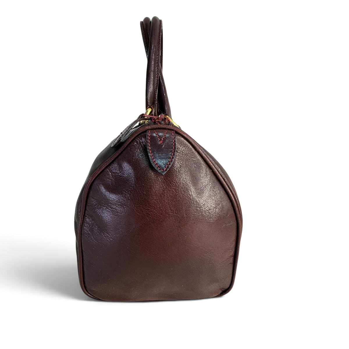 Fendi Boston Hand Bag burgundy