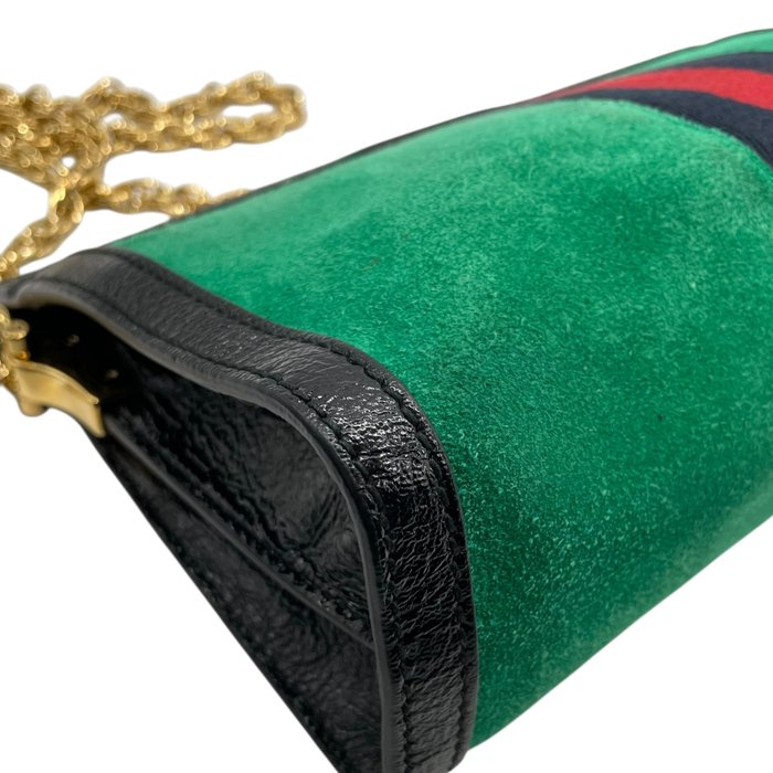 Pochette/Sac bandoulière Gucci toile rayée verte