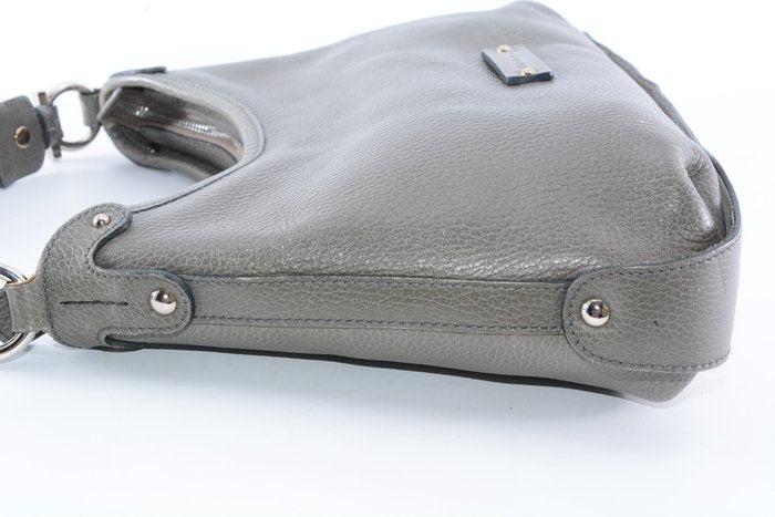 Salvatore Ferragamo Grey Leather Shoulder Bag