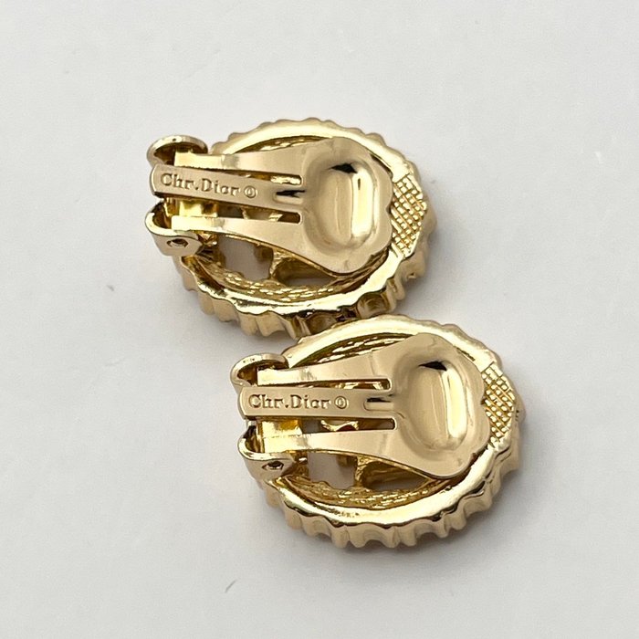 Christian Dior Gold-Tone Earrings – Vintage Designer Jewellery