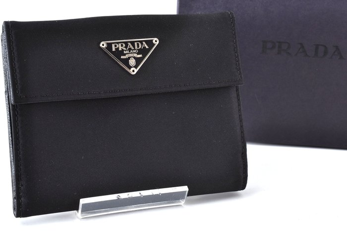Prada Black Nylon Bifold Wallet