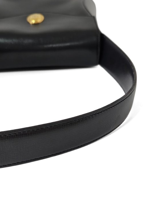 Christian Dior Vintage Black Leather Shoulder Bag