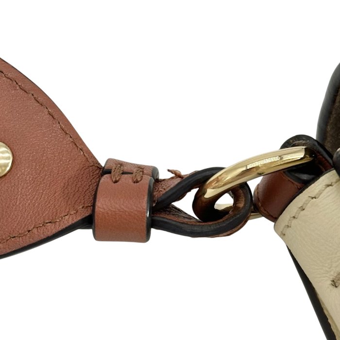 Chloé Faye Shoulder Bag – Beige Leather and Gold-Tone Hardware