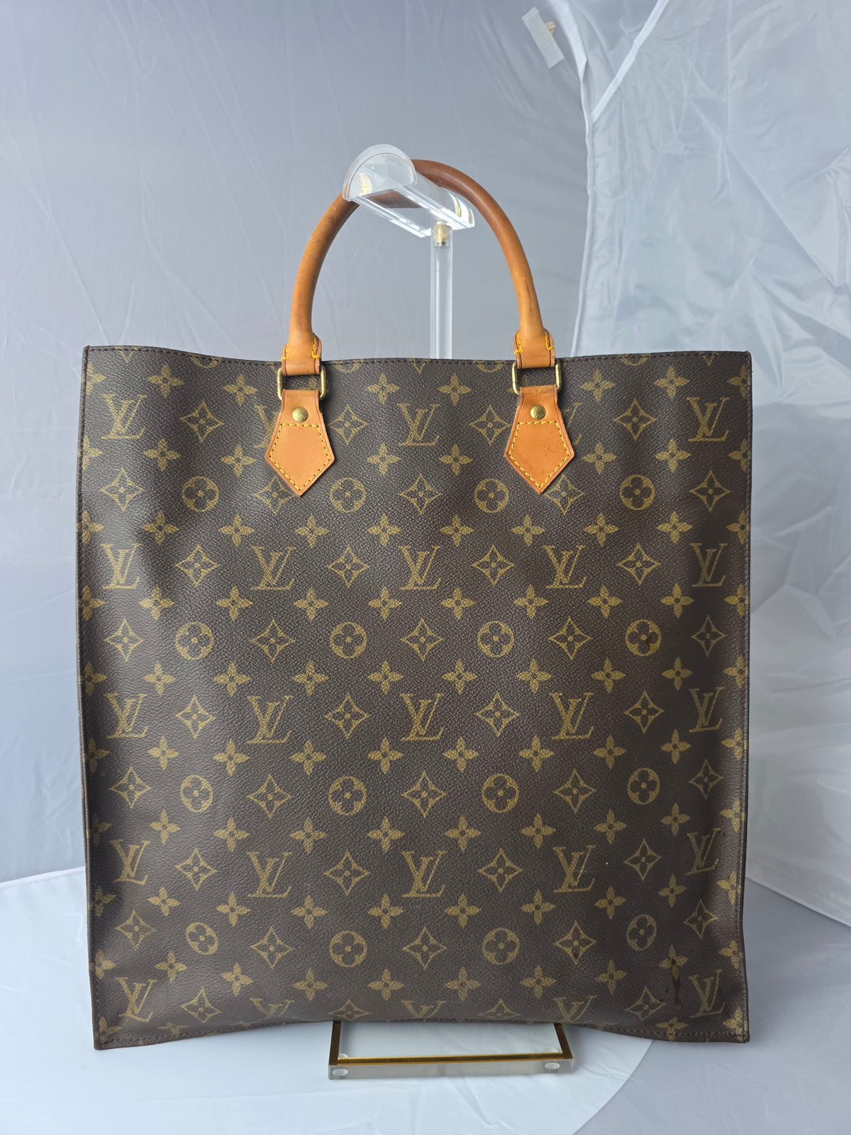Louis Vuitton Vintage Monogram Sac Plat GM Large Tote Bag