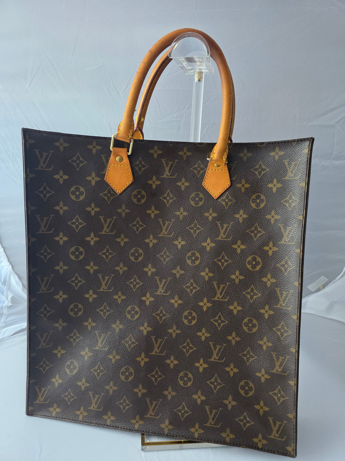 Louis Vuitton Vintage Monogram Sac Plat GM Large Tote Bag