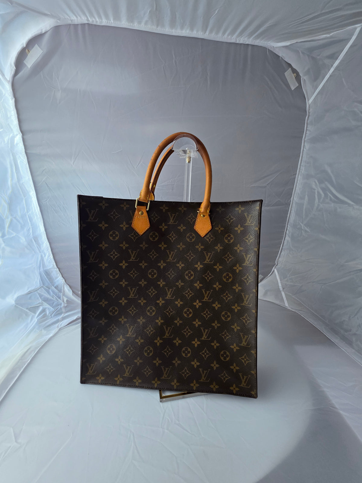 Louis Vuitton Vintage Monogram Sac Plat GM Large Tote Bag