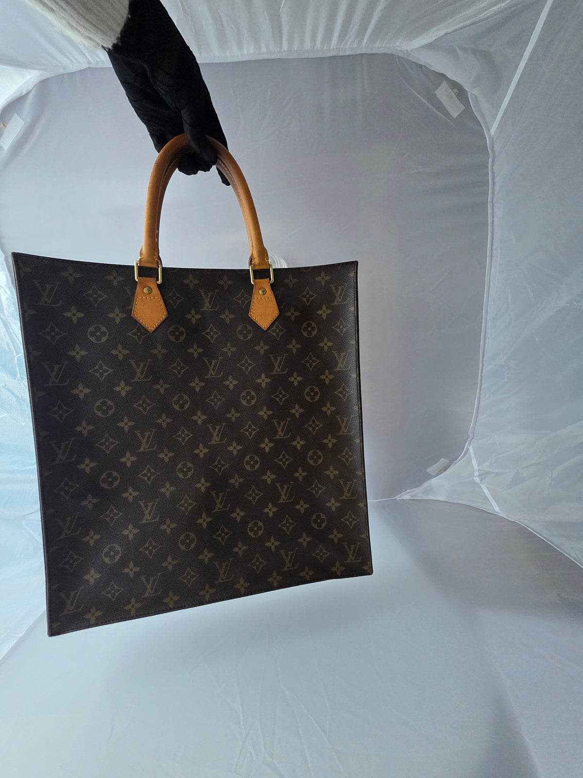 Louis Vuitton Vintage Monogram Sac Plat GM Large Tote Bag