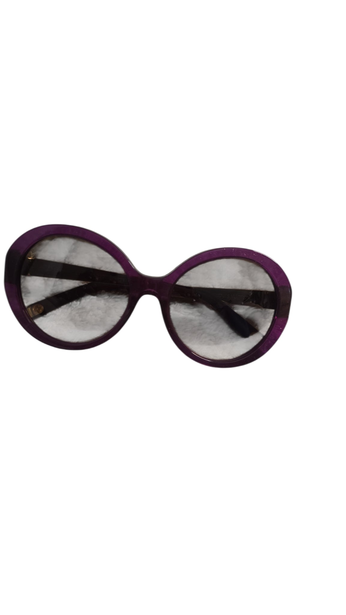 Louis Vuitton Z0560W Sunglasses Purple Glitter Oversized Designer Shades