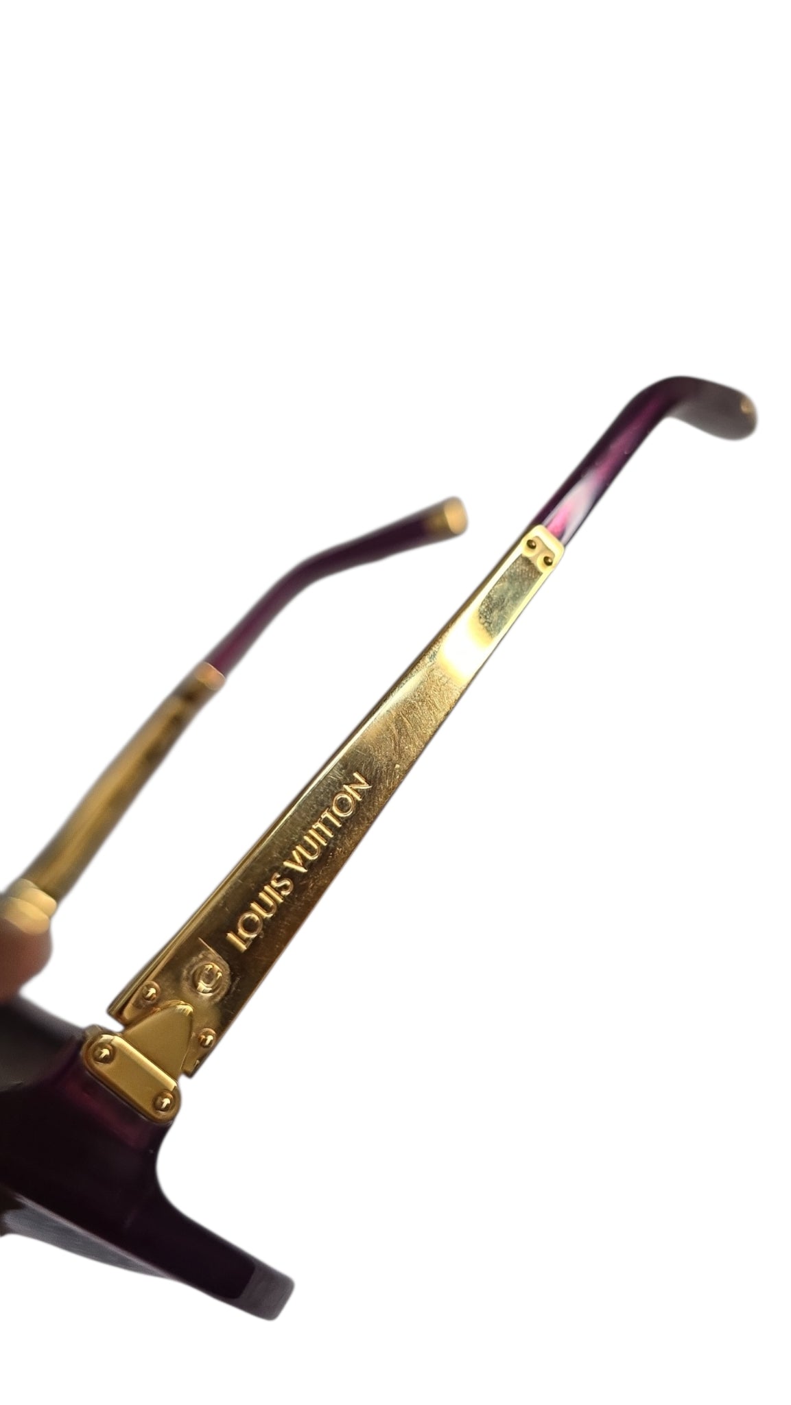 Louis Vuitton Z0560W Sunglasses Purple Glitter Oversized Designer Shades
