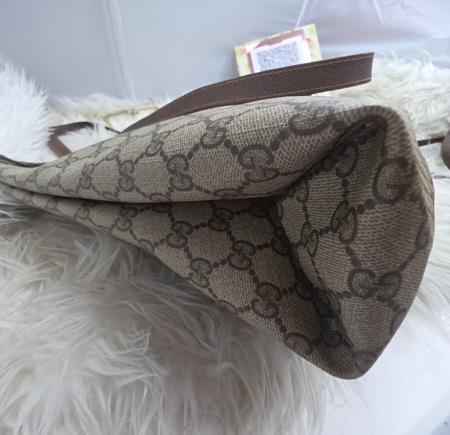 Gucci Vintage Sherry Line Supreme Web Tote Bag